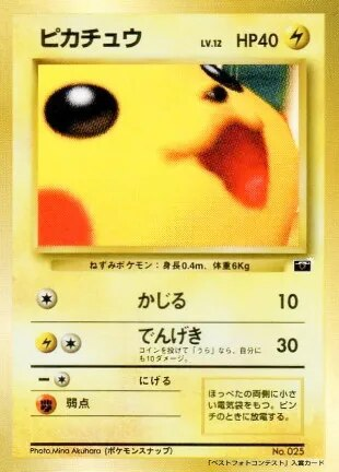 Pikachu Pokemon card