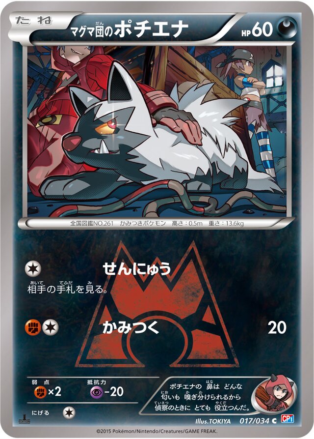 Team Magma's Poochyena Pokemon card