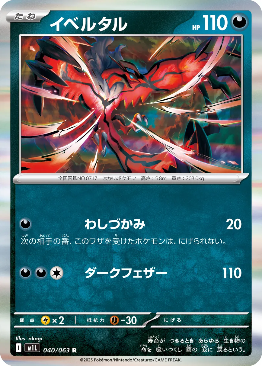 Yveltal Pokemon card