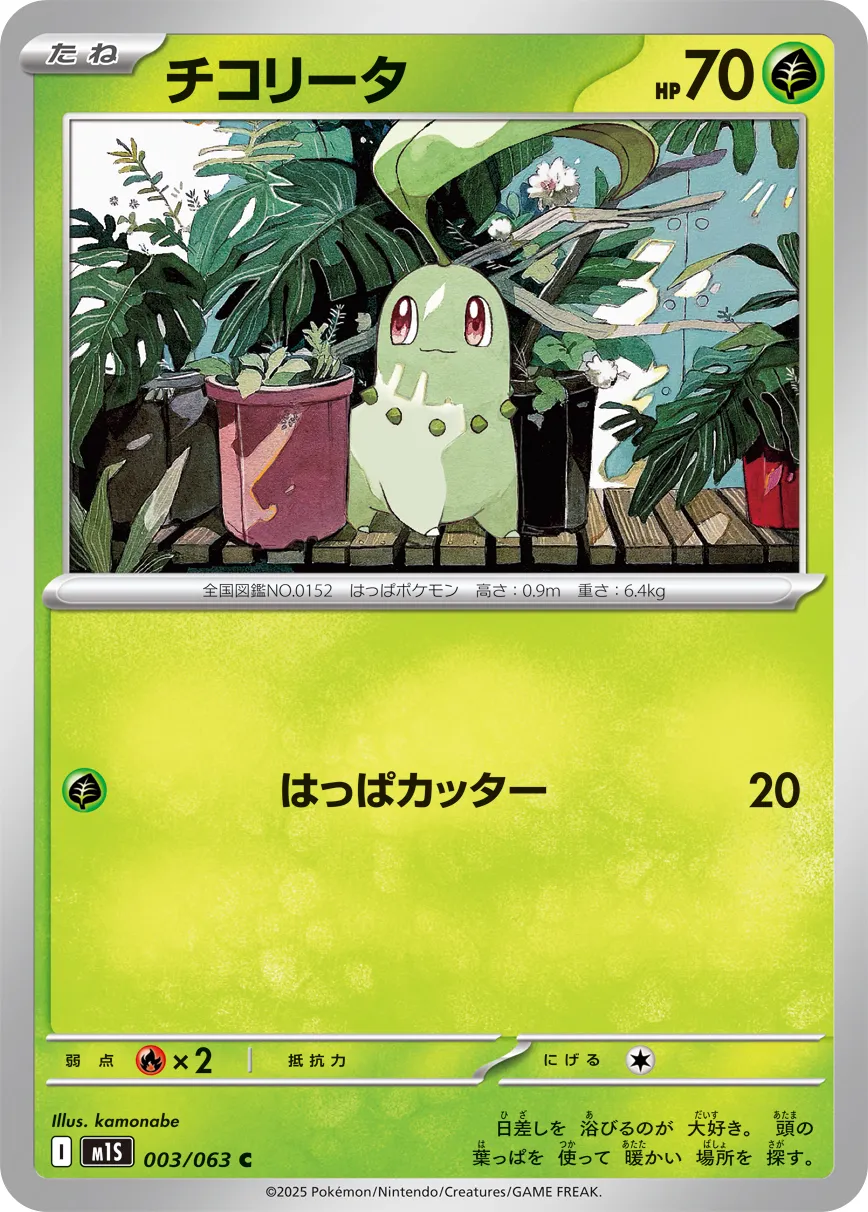Chikorita Pokemon card