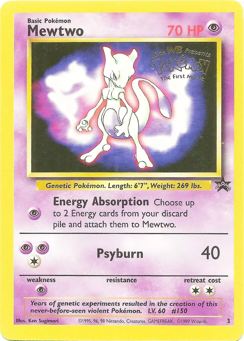 Mewtwo Pokemon card