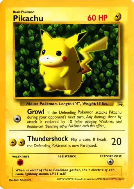 Pikachu Pokemon card