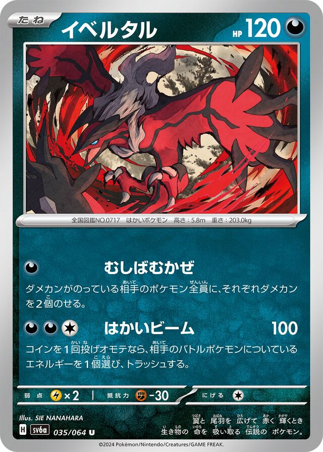 Yveltal Pokemon card
