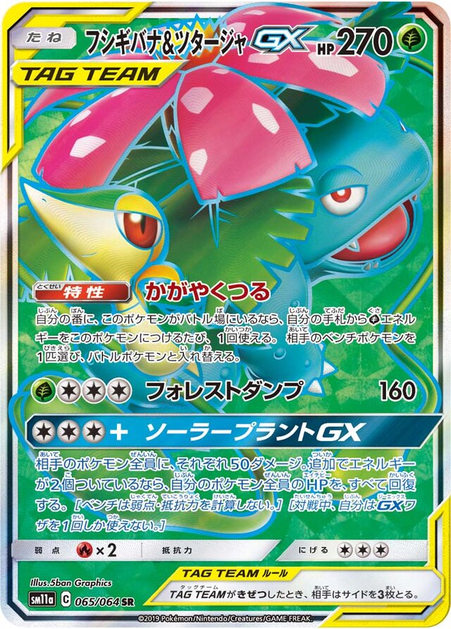 Venusaur & Snivy Pokemon card