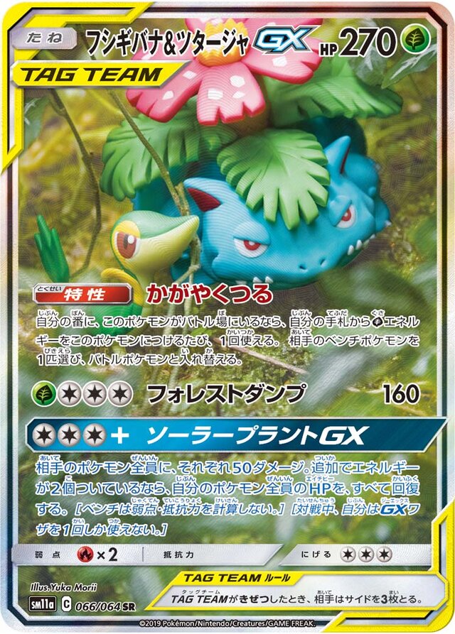 Venusaur & Snivy Pokemon card