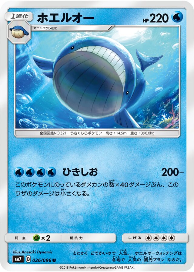 Wailord Pokemon card