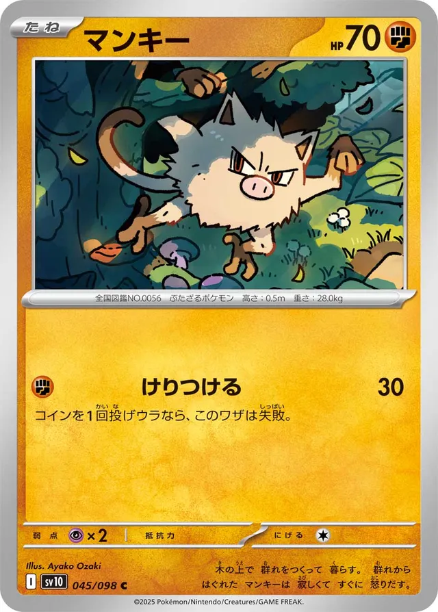 Mankey Pokemon card