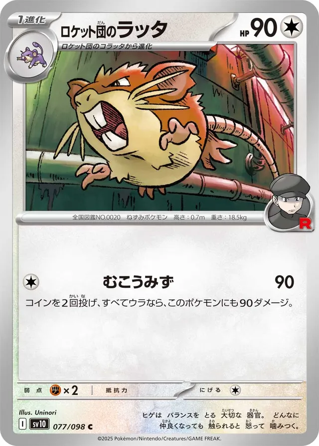 Team Rocket's Raticate Pokemon card
