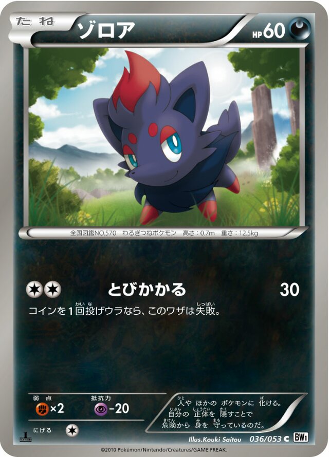 Zorua Pokemon card