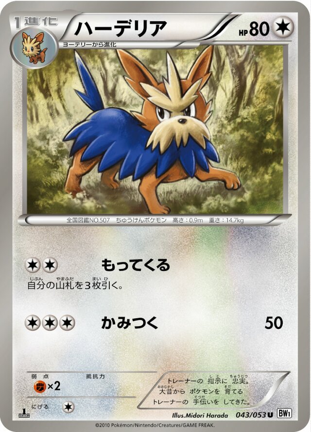 Herdier Pokemon card